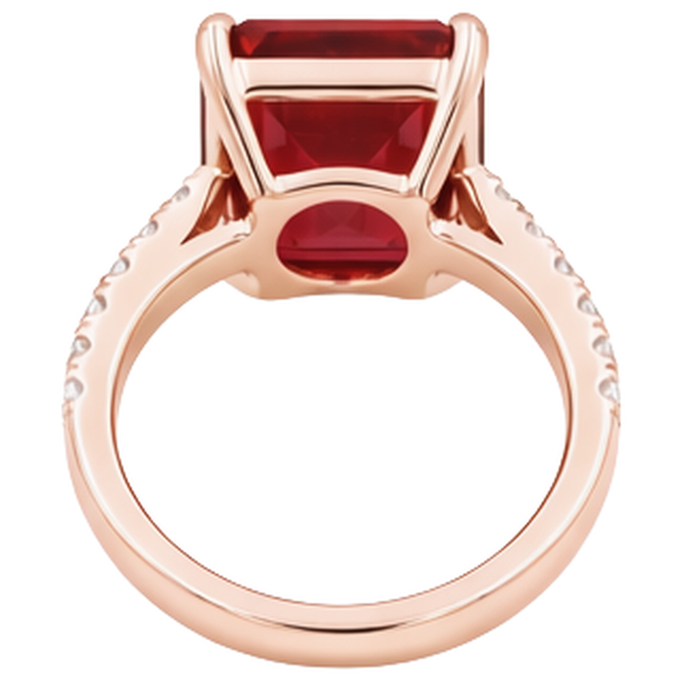 naturel diamant 11.25carats bague vue de profil