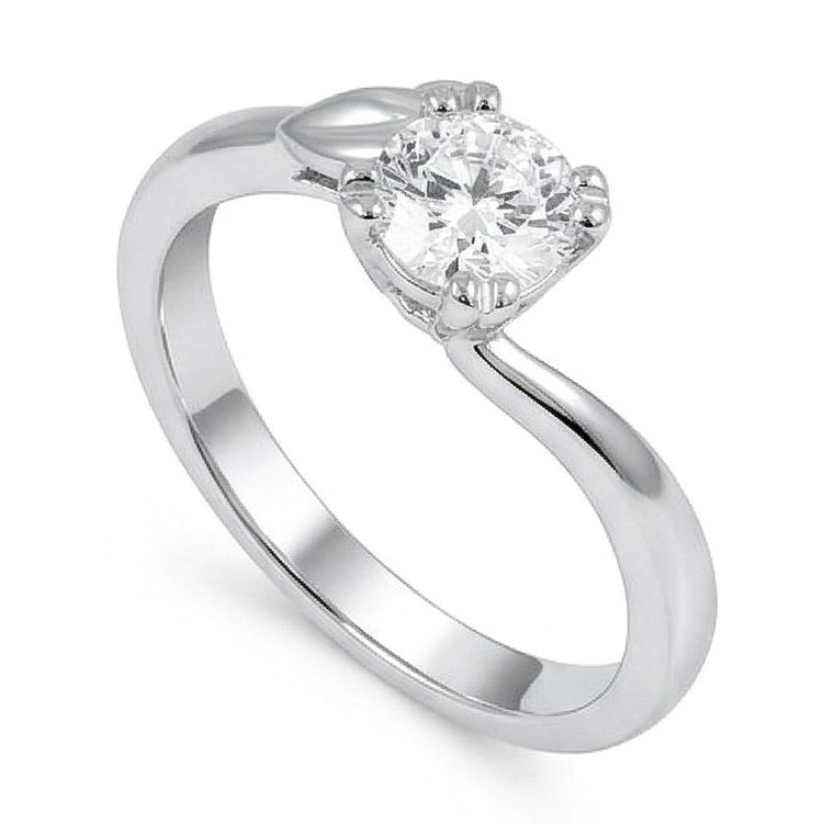 Bague de mariage diamant solitaire étincelant de 1.50 carat
