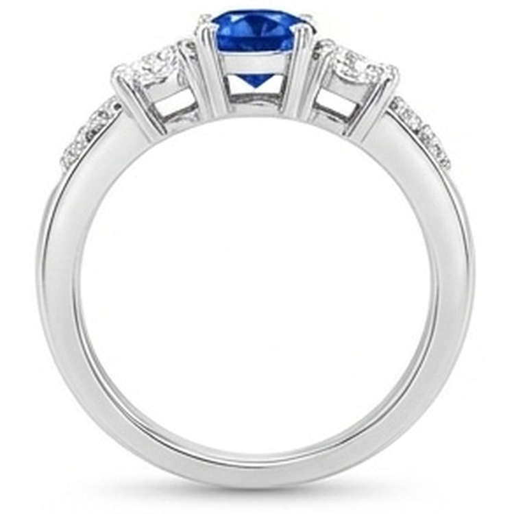 naturel round diamant 3.40carats bague sur blanc