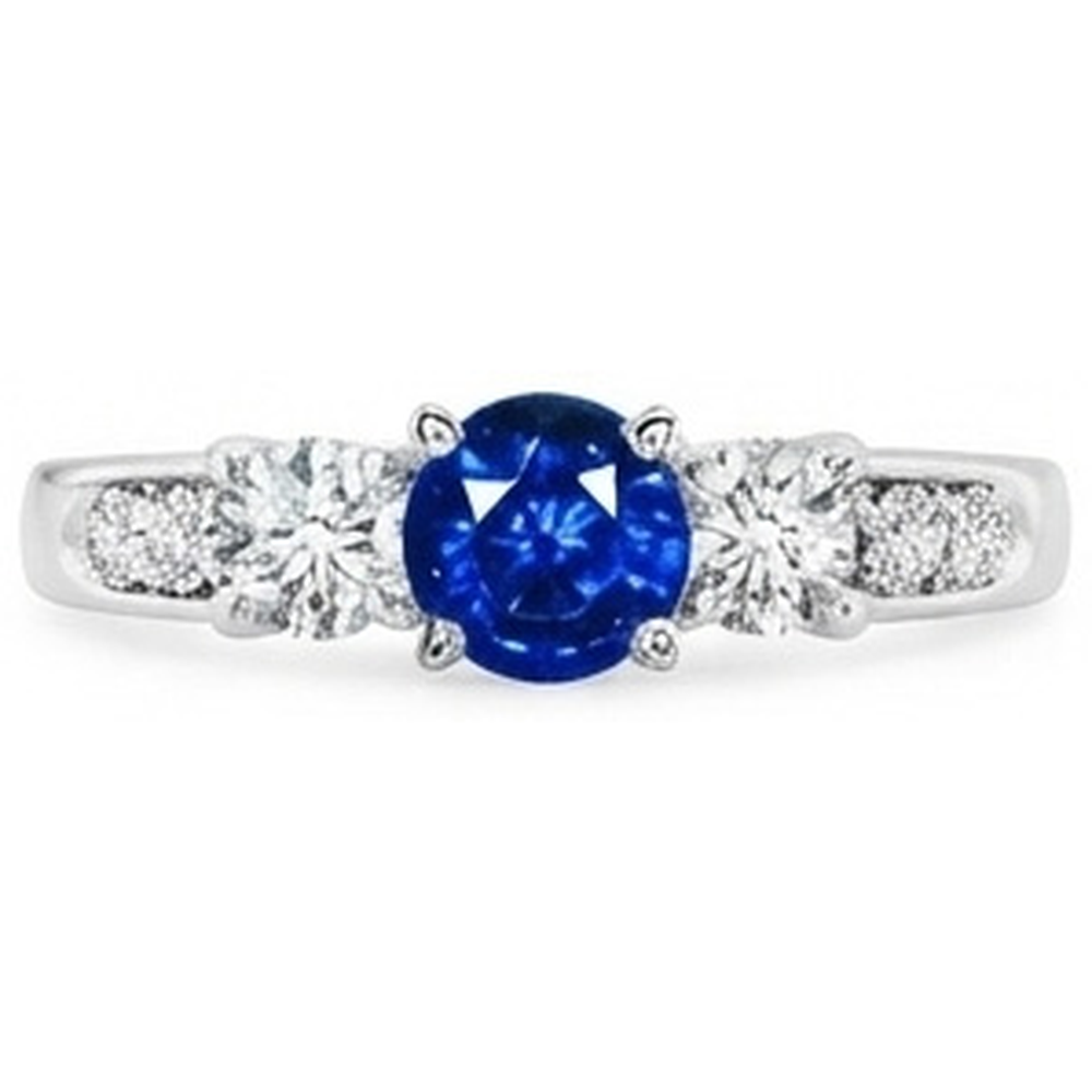 naturel round diamant 3.40carats bague vue de dessus