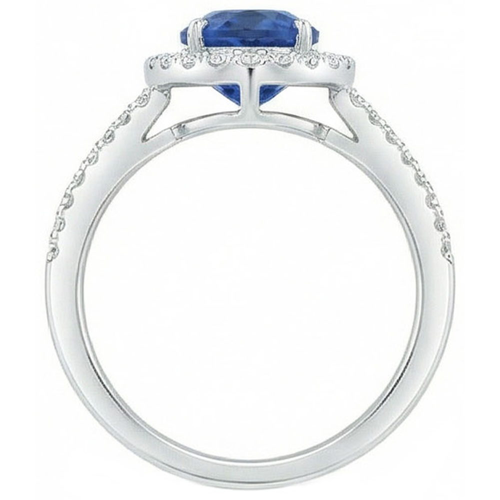 naturel pear diamant 14carats bague sur blanc