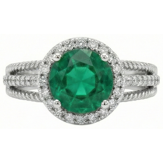 naturel diamant 3.60carats bague angle de côté