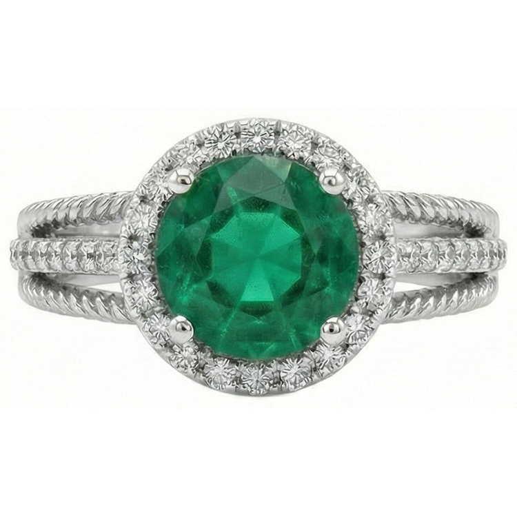 naturel diamant 3.60carats bague angle de côté