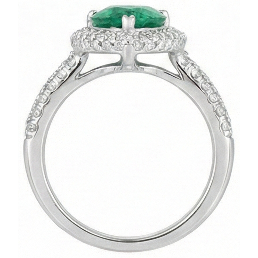 naturel pear diamant 7.35carats bague avec accents diamants