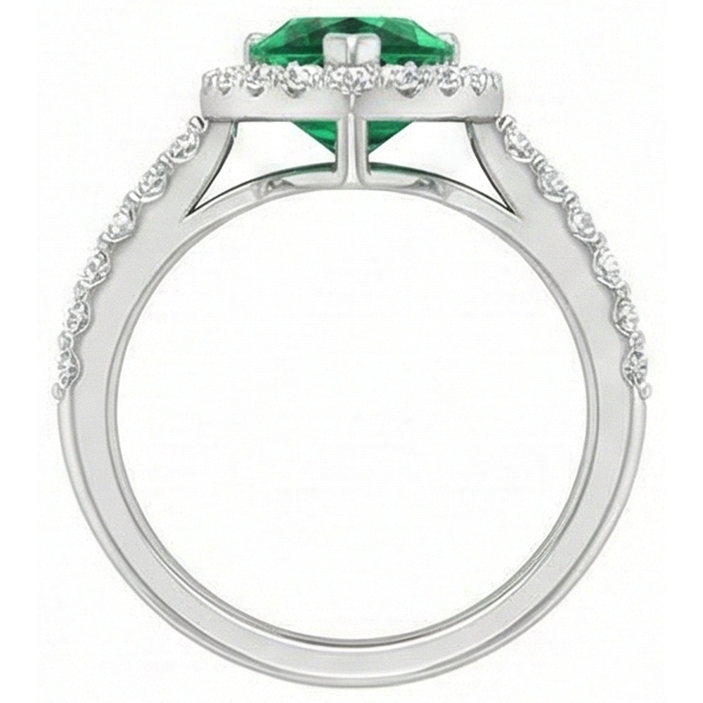 naturel pear diamant 9.50carats bague sur blanc