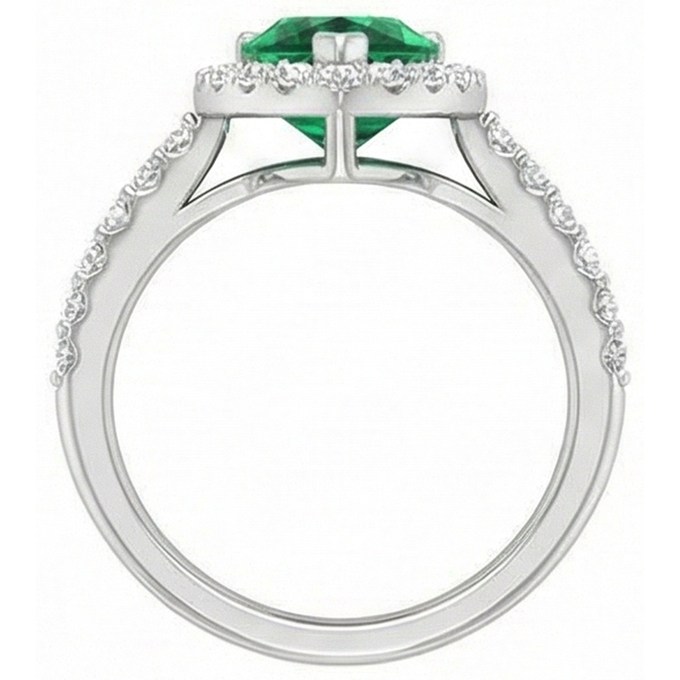 naturel pear diamant 9.50carats bague sur blanc