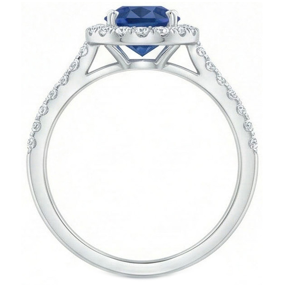 naturel round diamant 2.25carats bague sur blanc