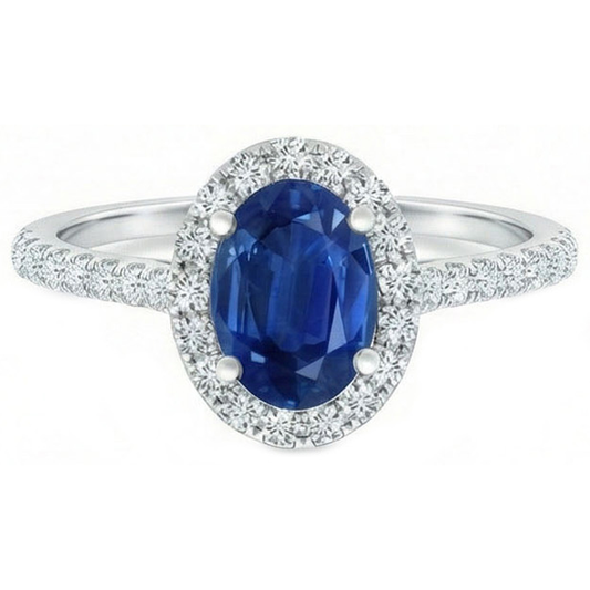 naturel round diamant 2.25carats bague angle de côté