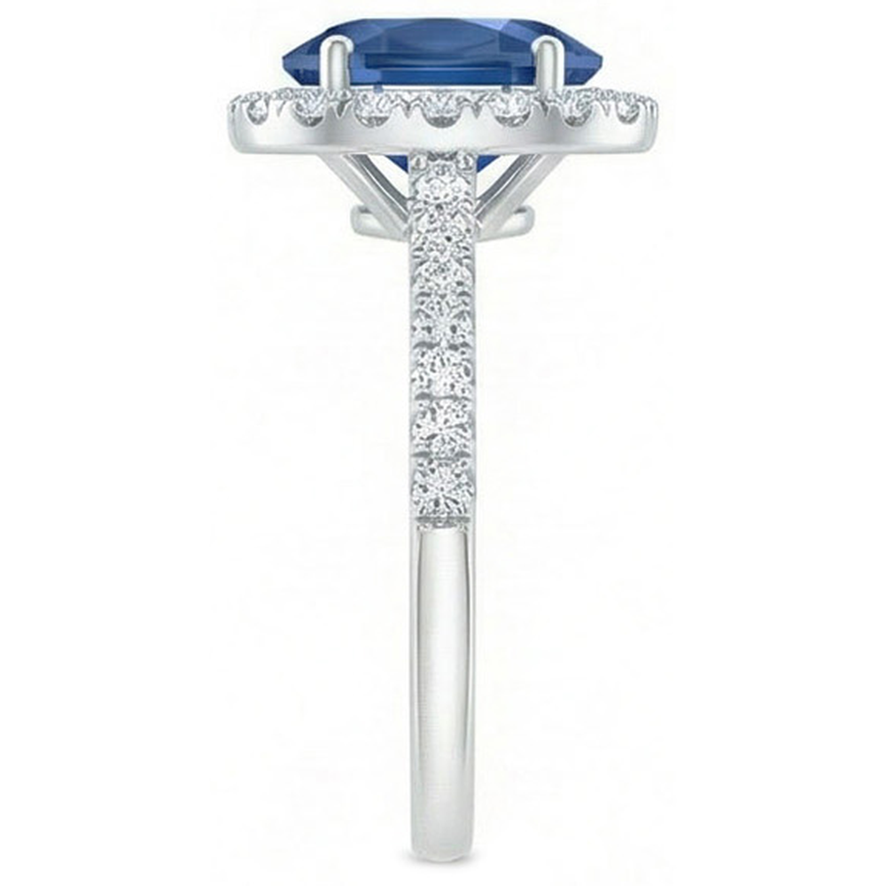 naturel round diamant 2.25carats bague vue de profil
