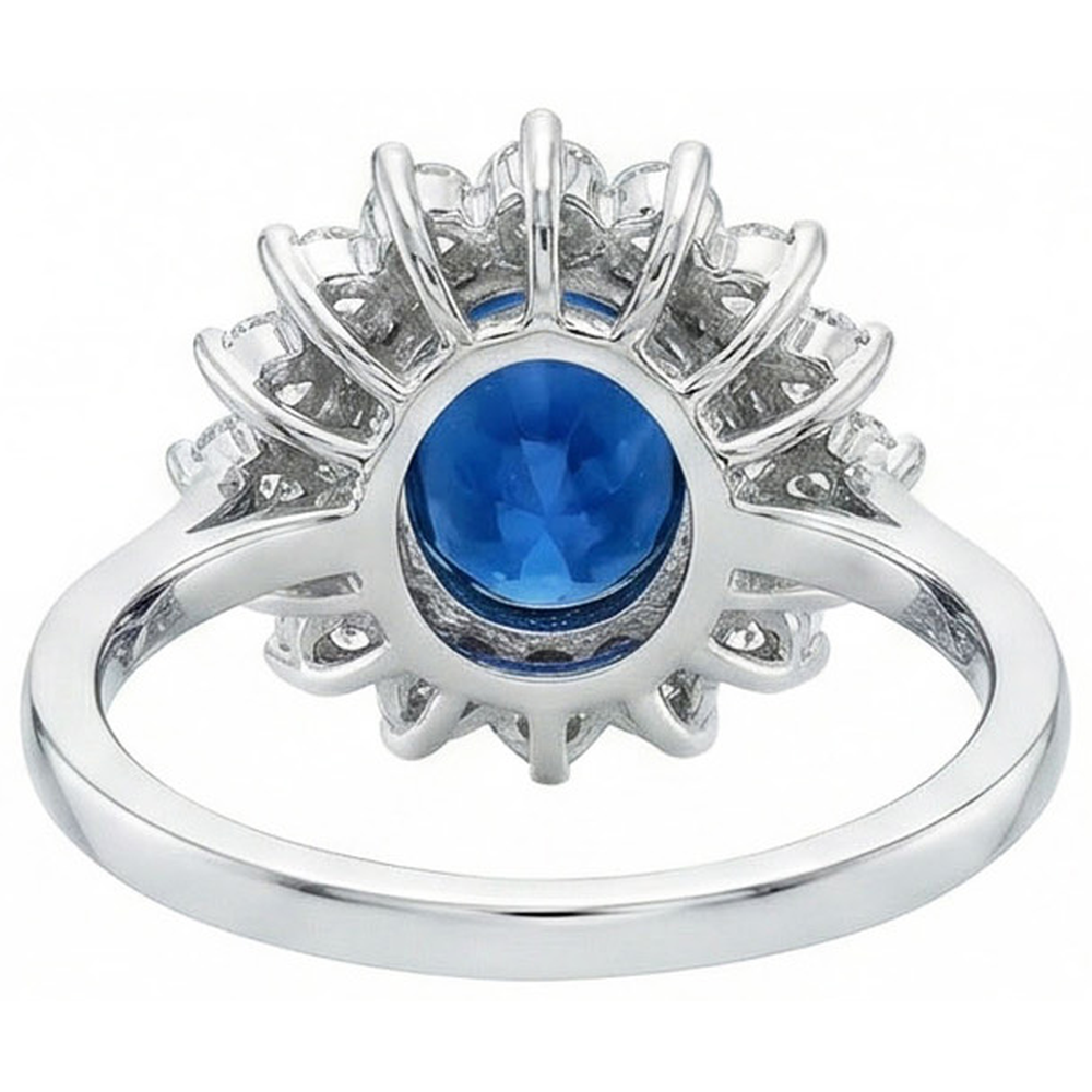 naturel round diamant 1.70carats bague vue de profil