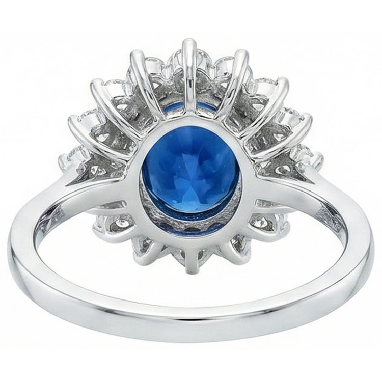 naturel round diamant 1.70carats bague vue de profil