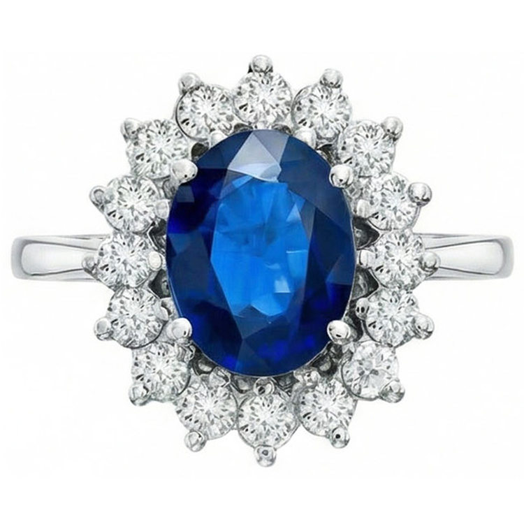 naturel round diamant 1.70carats bague angle de côté