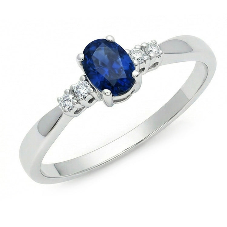 naturel oval diamant 1.40carats bague vue de face
