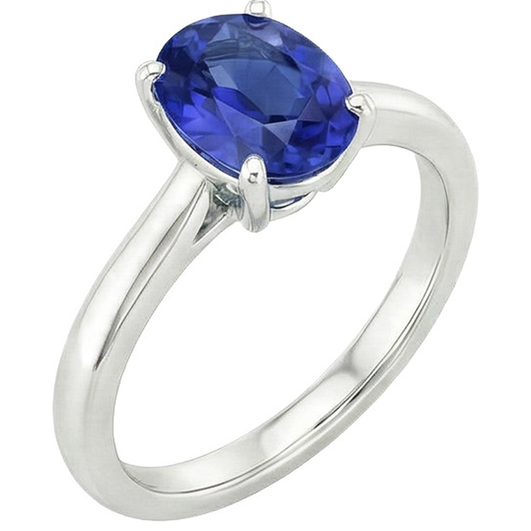 naturel oval saphir 3carats bague détail rapproché