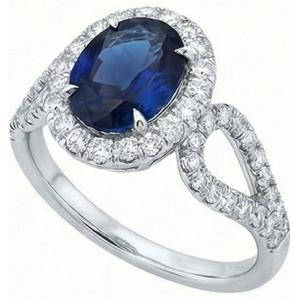 naturel oval diamant 5carats bague angle de côté