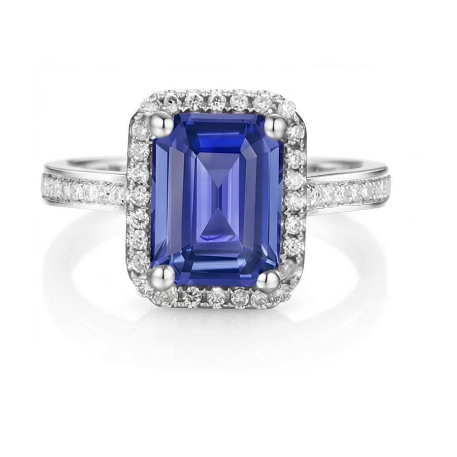 naturel diamant 3.50carats bague angle de côté