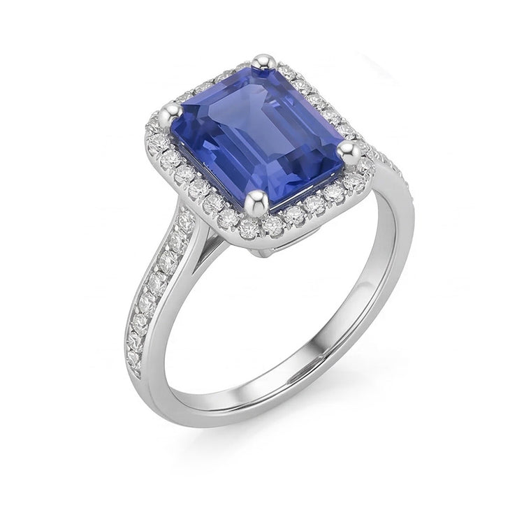 naturel diamant 3.50carats bague vue de profil