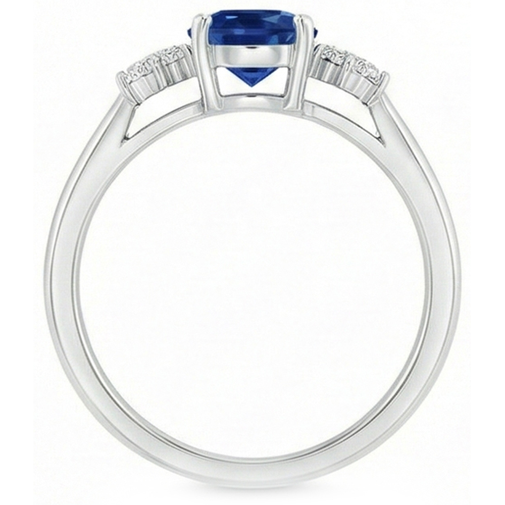 naturel oval diamant 3.20carats bague sur blanc