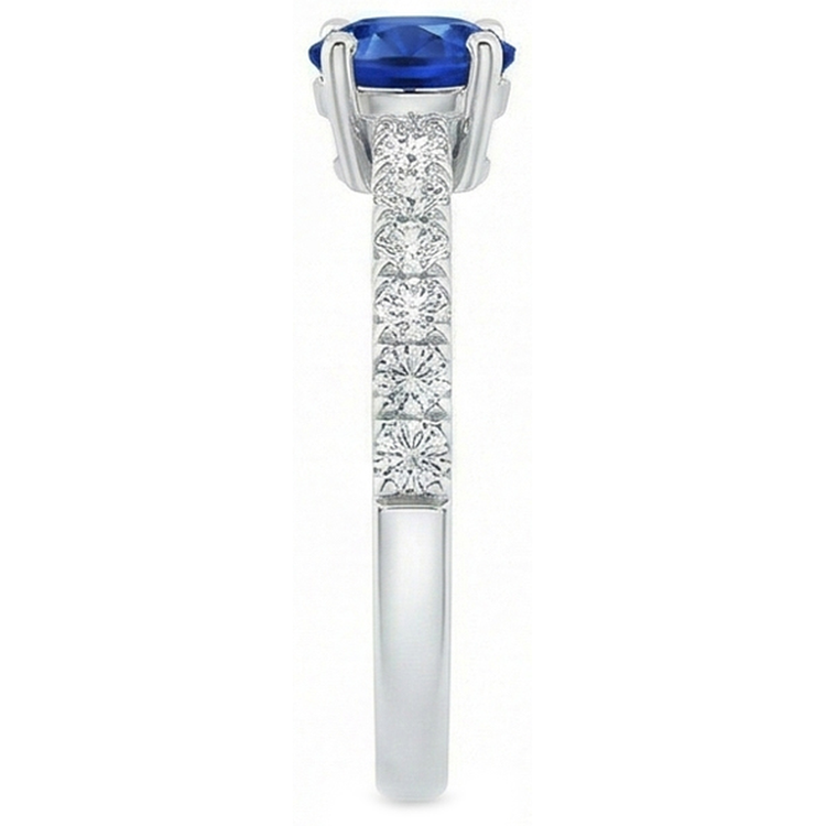 naturel round diamant 3.10carats bague vue de dessus