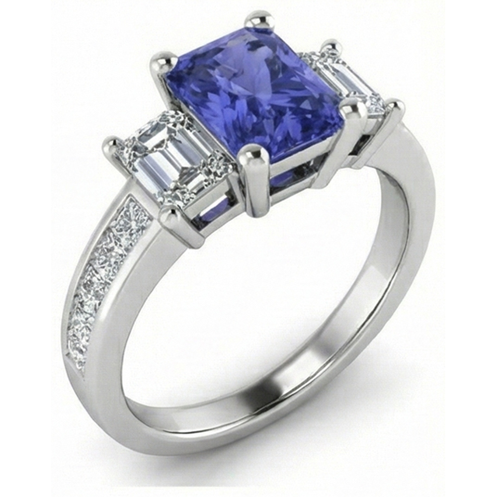 naturel princess saphir 3carats bague détail rapproché