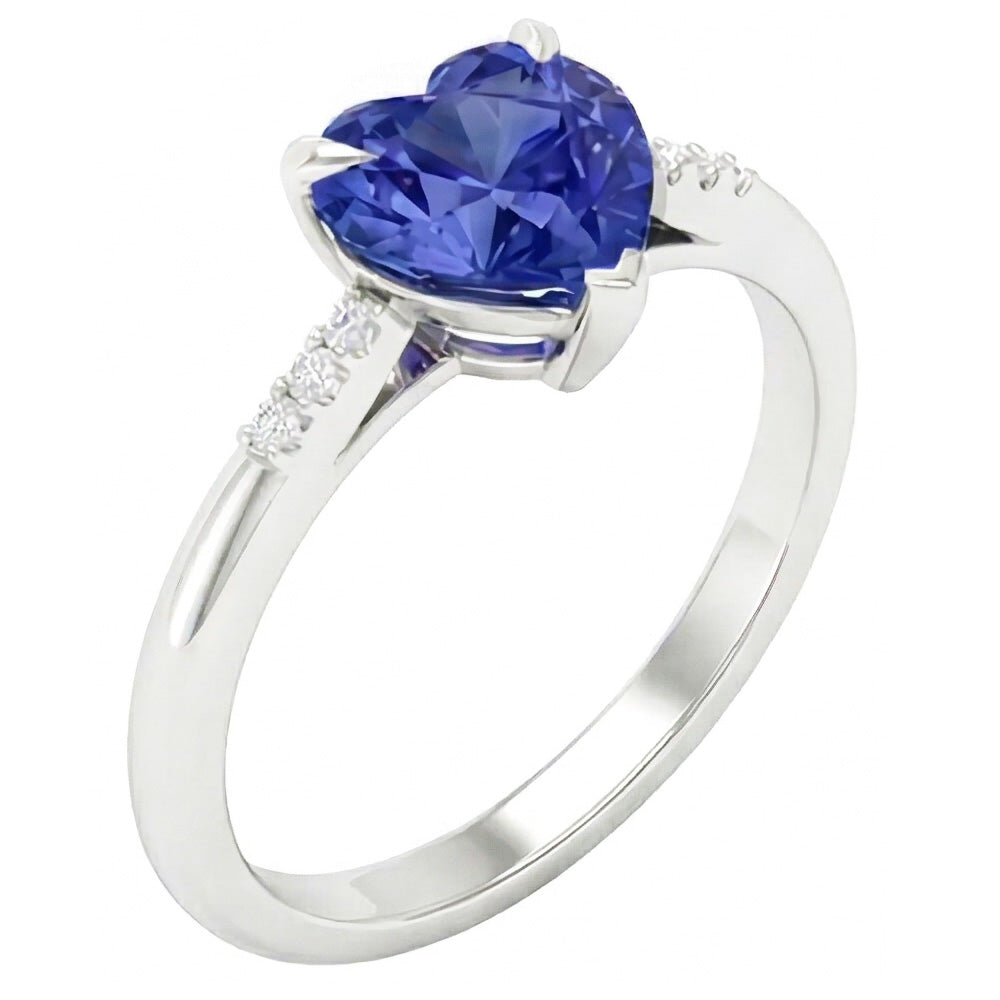 naturel round diamant 1.25carats bague vue de face
