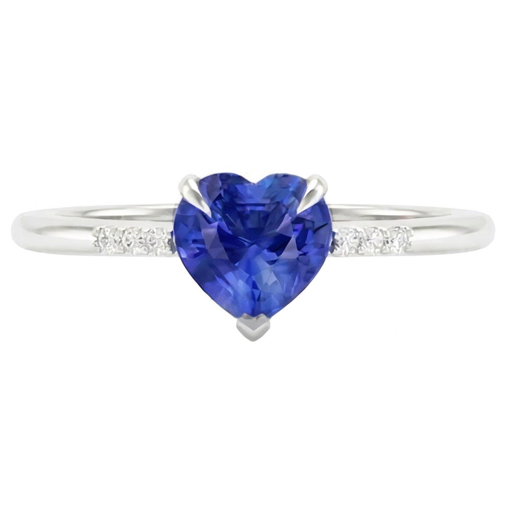 naturel round diamant 1.25carats bague angle de côté
