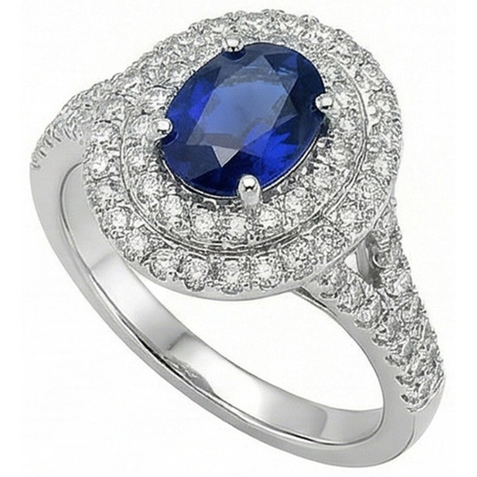 naturel oval diamant 11.25carats bague vue de dessus