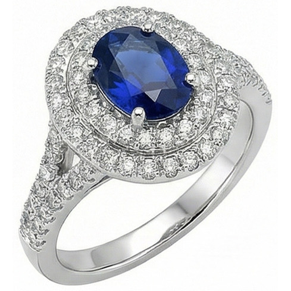 naturel oval diamant 11.25carats bague vue de profil