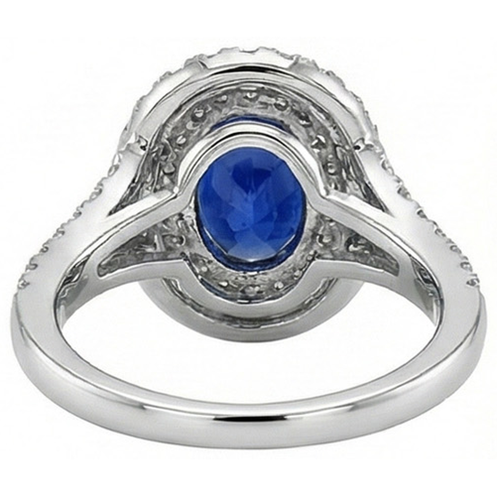 naturel oval diamant 11.25carats bague sur blanc
