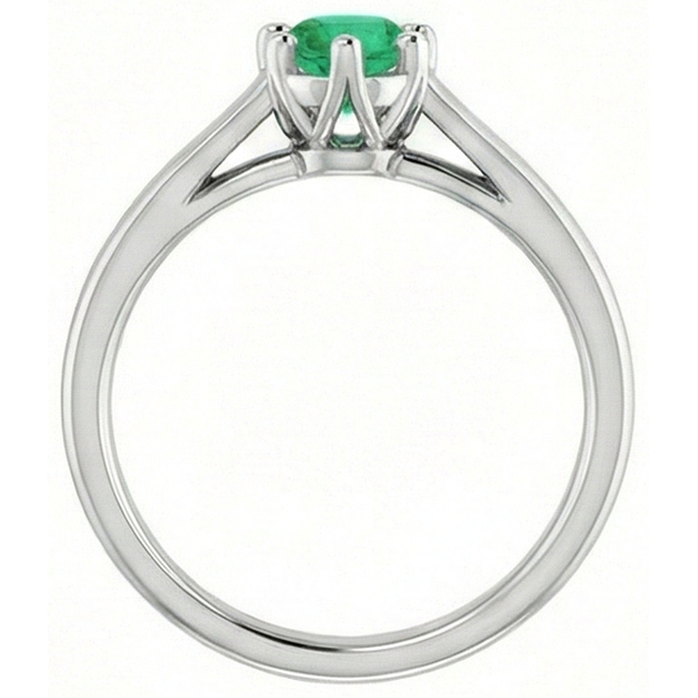 naturel round diamant 1.25carats bague vue de profil