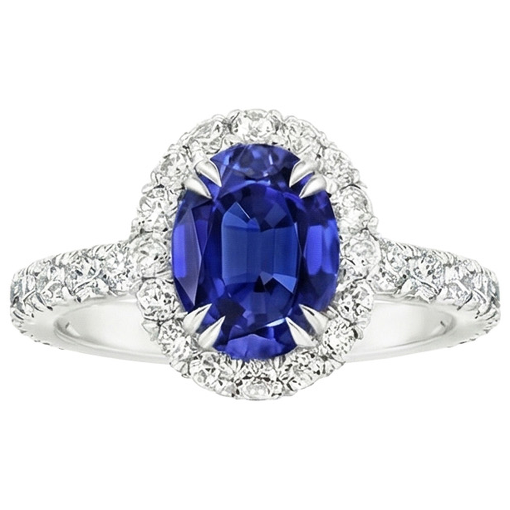 naturel oval diamant 6.50carats bague détail rapproché
