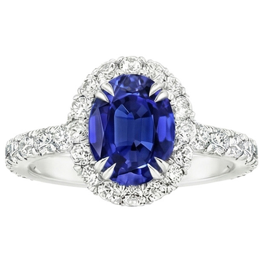 naturel oval diamant 6.50carats bague détail rapproché