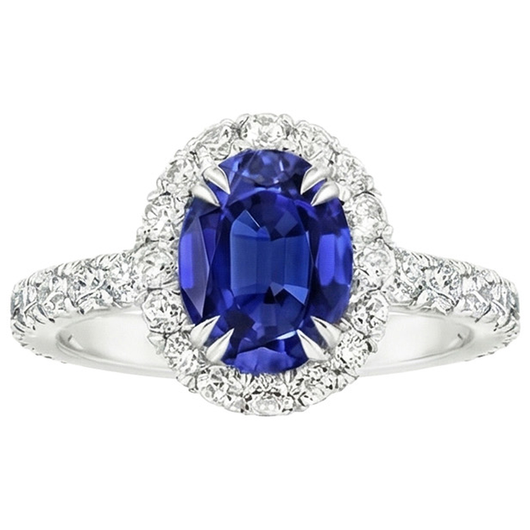 naturel oval diamant 6.50carats bague détail rapproché