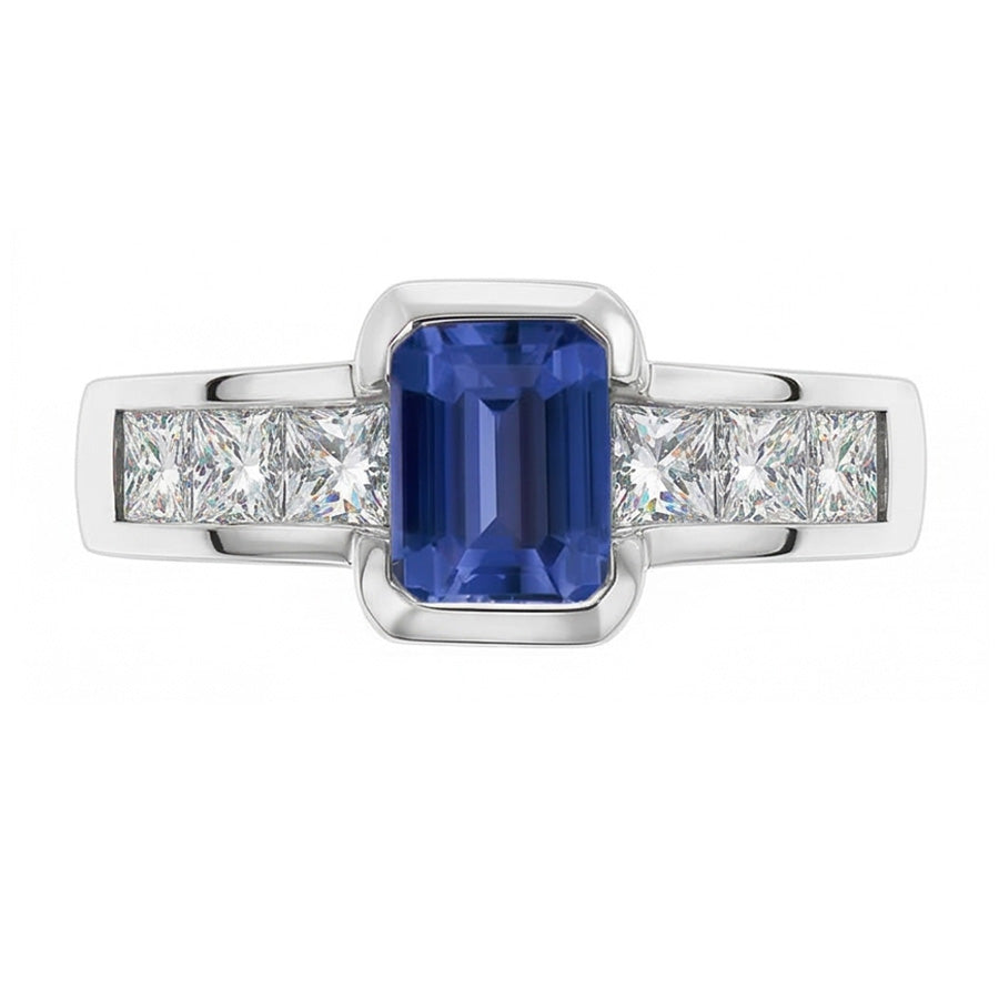 naturel diamant 2.50carats bague angle de côté