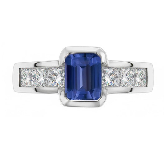 naturel diamant 2.50carats bague angle de côté