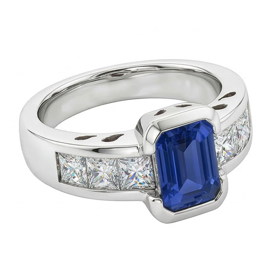 naturel diamant 2.50carats bague vue de profil