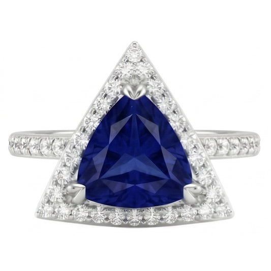 naturel round saphir 1.50carats bague angle de côté
