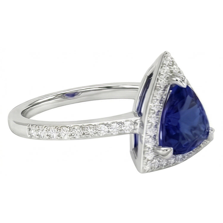naturel round saphir 1.50carats bague détail rapproché