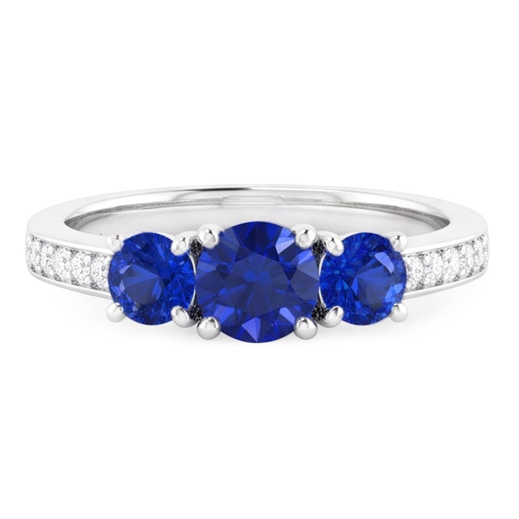 Bague diamant saphir 1.10 carats serti griffes bijoux femme