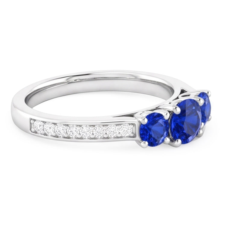 Bague diamant saphir 1.10 carats serti griffes bijoux femme