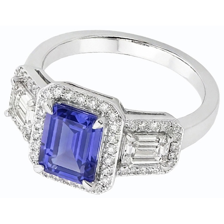 naturel round diamant 3carats bague vue de dessus