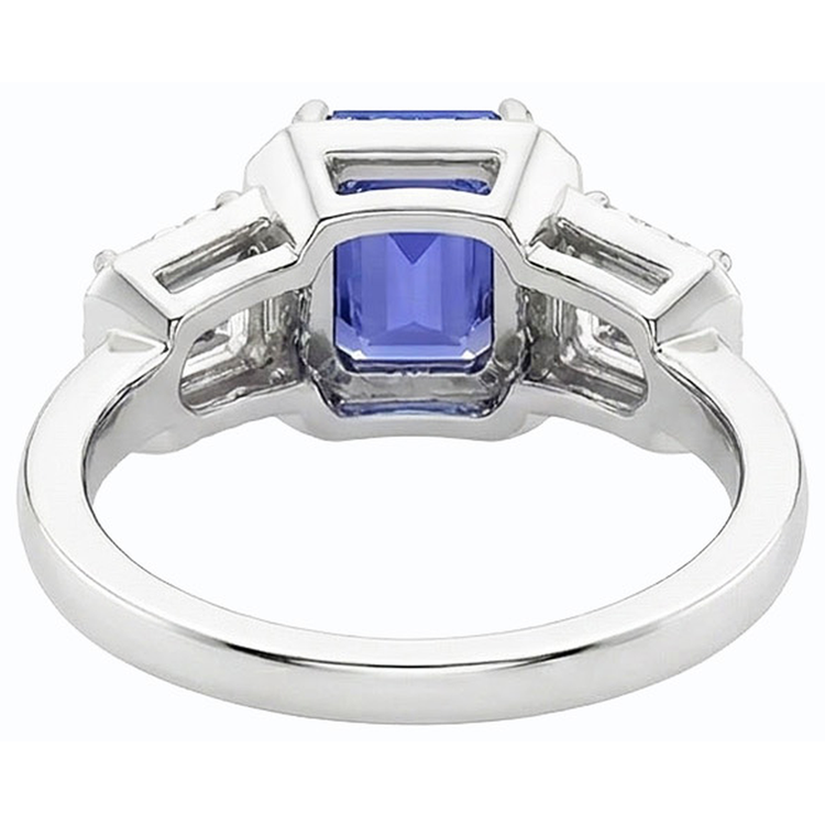 naturel round diamant 3carats bague sur blanc