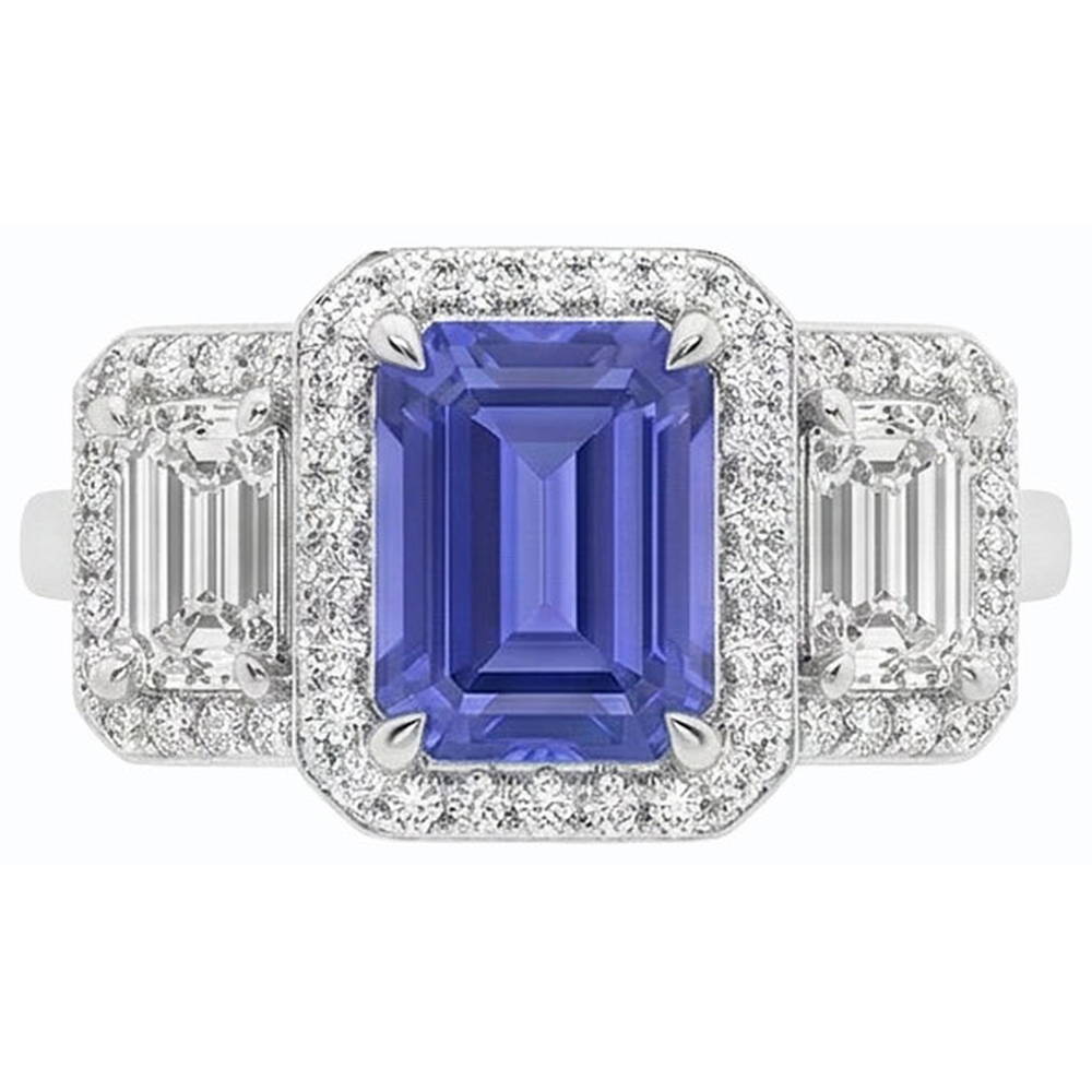 naturel round diamant 3carats bague angle de côté