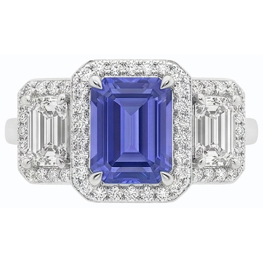 naturel round diamant 3carats bague angle de côté