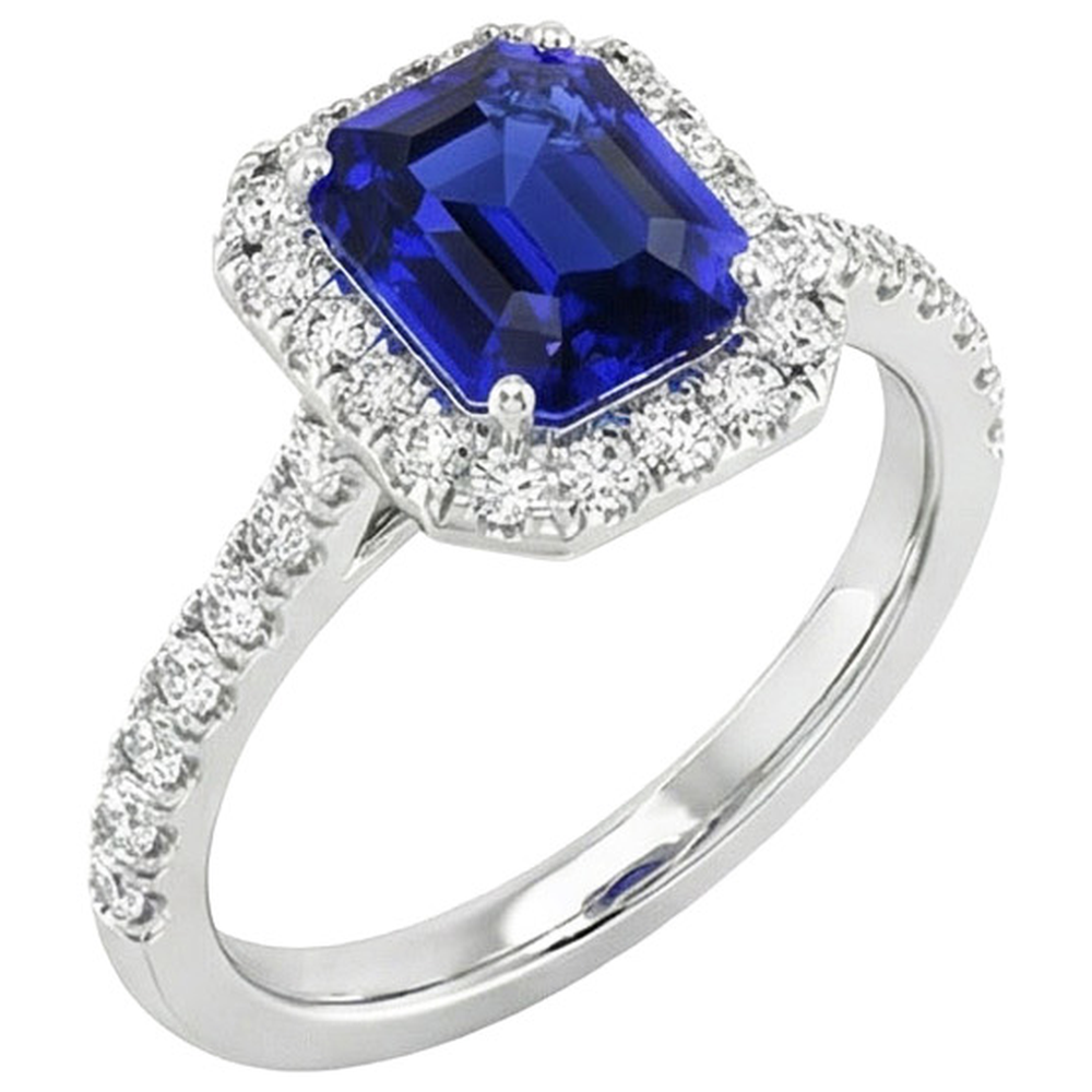 naturel asscher diamant 10.25carats bague vue de face