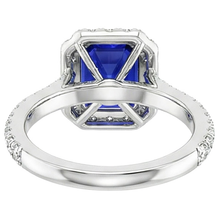 naturel asscher diamant 10.25carats bague sur blanc