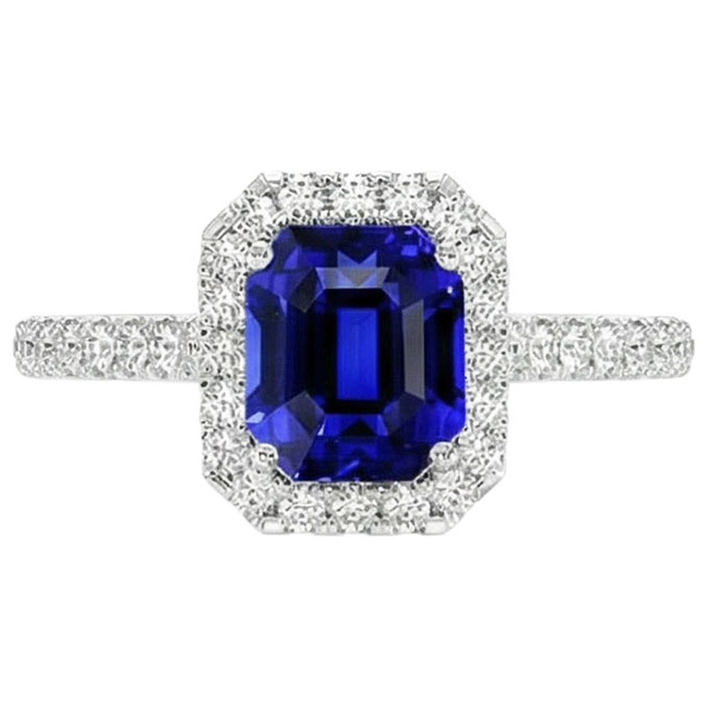 naturel asscher diamant 10.25carats bague angle de côté
