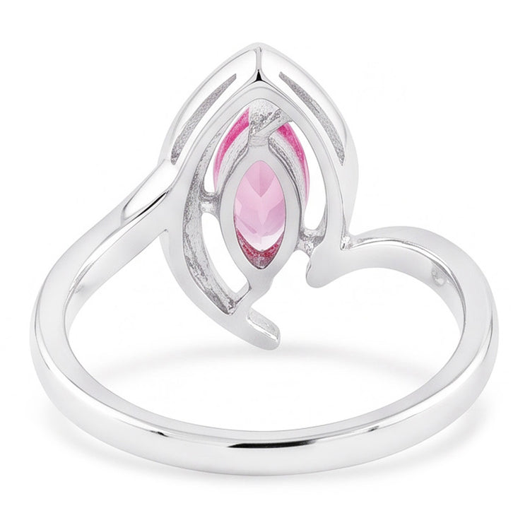 Bague diamant saphir rose taille marquise 1.75 carats bijoux en pierres précieuses