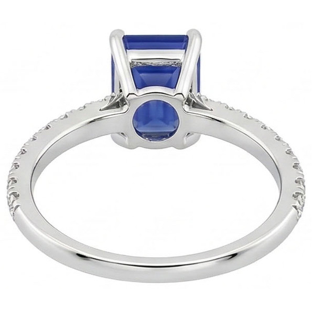 naturel diamant 2carats bague vue de profil