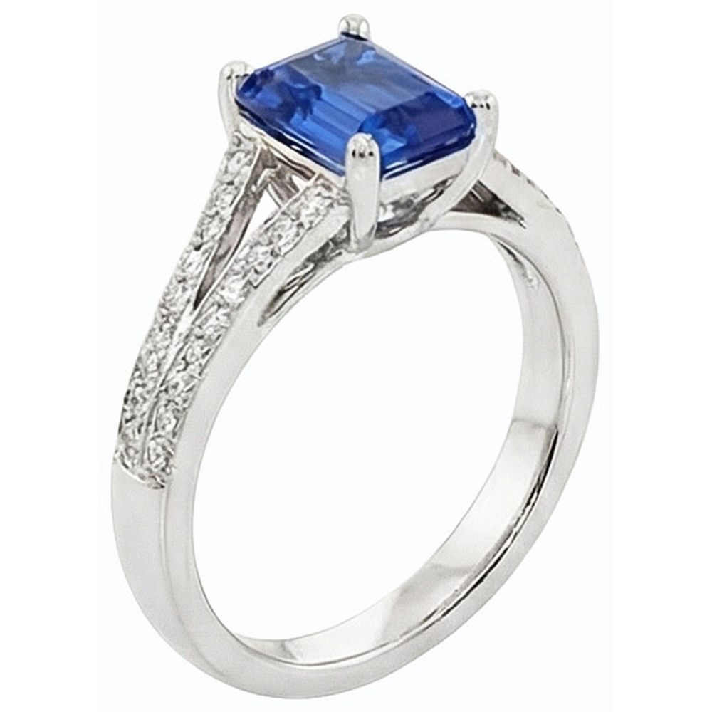 naturel diamant 3carats bague vue de face